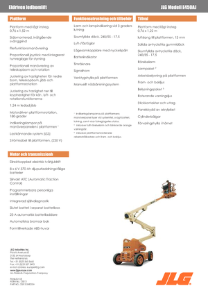 Plataformas articuladas de ruedas JLG E450AJ