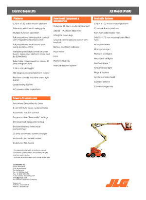 Plataformas articuladas de ruedas JLG E450AJ