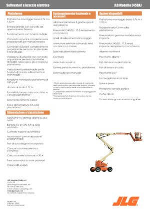 Plataformas articuladas de ruedas JLG E450AJ