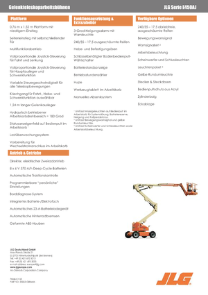 Plataformas articuladas de ruedas JLG E450AJ