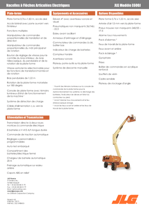 Plataformas telescópicas de ruedas JLG E600J