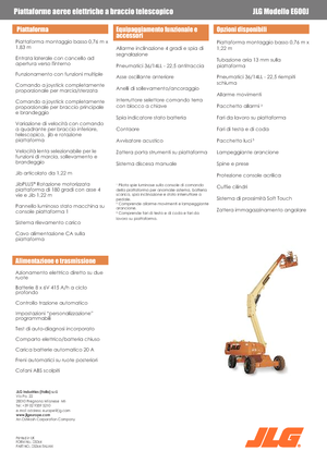 Plataformas telescópicas de ruedas JLG E600J