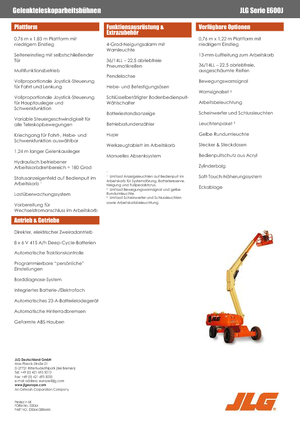Plataformas telescópicas de ruedas JLG E600J