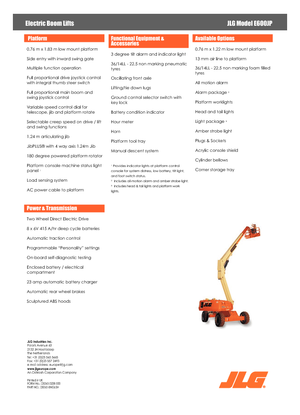 Plataformas telescópicas de ruedas JLG E600JP