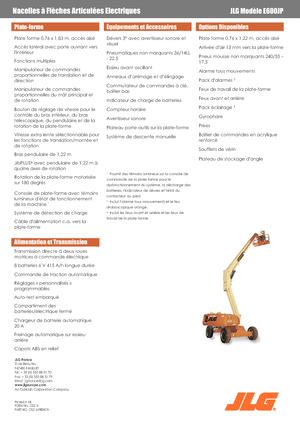 Plataformas telescópicas de ruedas JLG E600JP