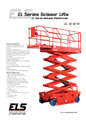Plataformas de tijeras de ruedas ELS Lift EL 12