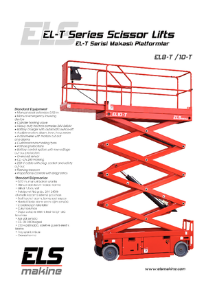Plataformas de tijeras de ruedas ELS Lift EL 10 T