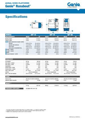 Plataformas telescópicas de ruedas Genie GR-20 Runabout