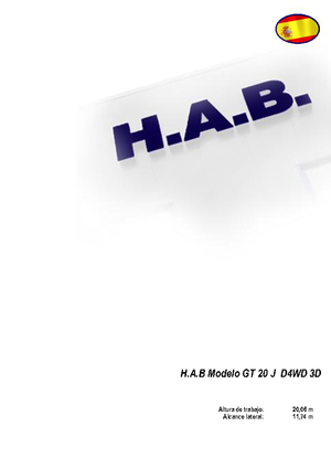 Plataformas articuladas de ruedas HAB GT 20 JD 4WD 3D