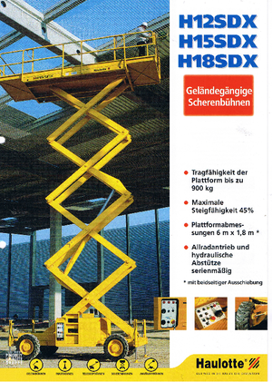 Plataformas articuladas de ruedas Haulotte H 12 SDX