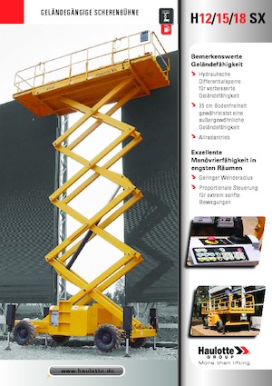 Plataformas de tijeras de ruedas Haulotte H18 SX