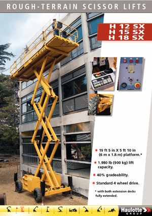 Plataformas de tijeras de ruedas Haulotte H18 SX
