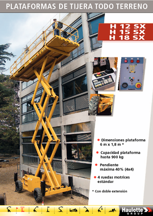 Plataformas de tijeras de ruedas Haulotte H18 SX