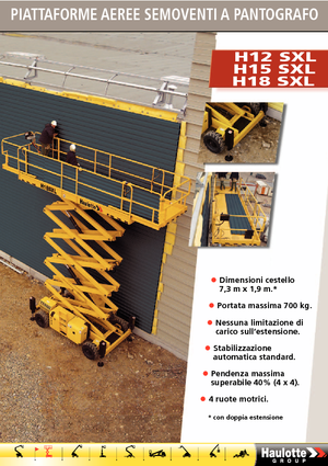 Plataformas de tijeras de ruedas Haulotte H18 SXL