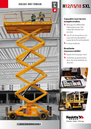 Plataformas de tijeras de ruedas Haulotte H18 SXL