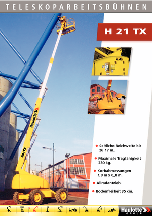 Plataformas telescópicas de ruedas Haulotte H 21 TX
