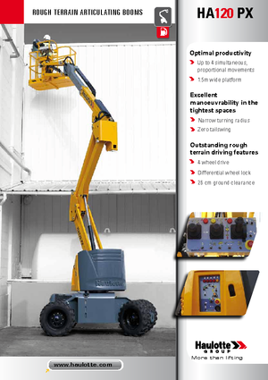 Plataformas articuladas de ruedas Haulotte HA120 PX