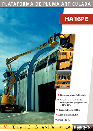 Plataformas articuladas de ruedas Haulotte HA 16 PE