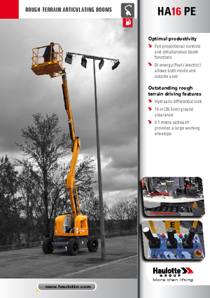 Plataformas articuladas de ruedas Haulotte HA 16 PE