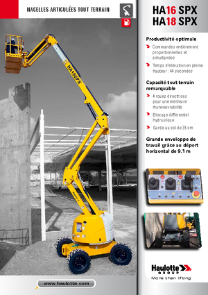 Plataformas articuladas de ruedas Haulotte HA 16 SPX