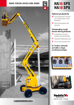 Plataformas articuladas de ruedas Haulotte HA 16 SPX