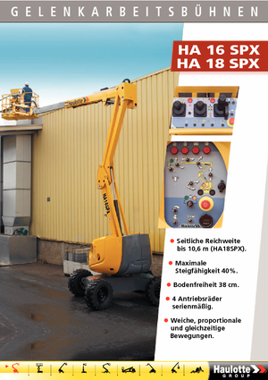 Plataformas articuladas de ruedas Haulotte HA 16 SPX