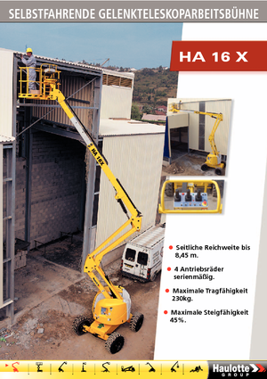 Plataformas articuladas de ruedas Haulotte HA 16 X