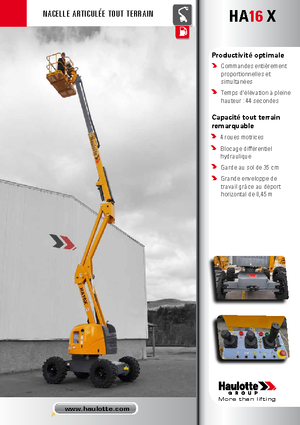 Plataformas articuladas de ruedas Haulotte HA 16 X