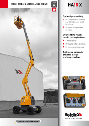 Plataformas articuladas de ruedas Haulotte HA 16 X