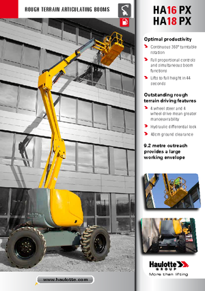 Plataformas articuladas de ruedas Haulotte HA 16 PX