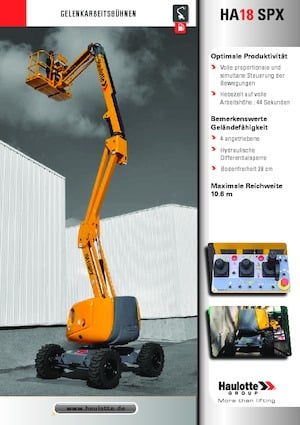 Plataformas articuladas de ruedas Haulotte HA18 SPX