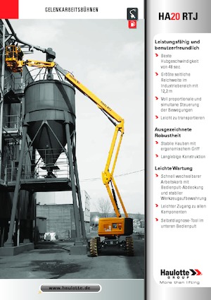 Plataformas articuladas de ruedas Haulotte HA20 RTJ