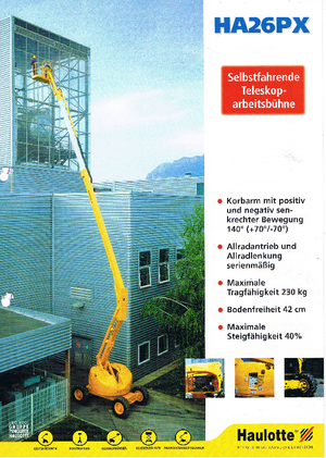 Plataformas articuladas de ruedas Haulotte HA 26 PX