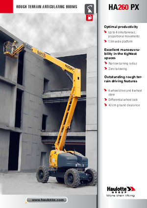 Plataformas articuladas de ruedas Haulotte HA260 PX