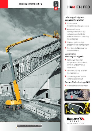 Plataformas articuladas de ruedas Haulotte HA41 RTJ PRO