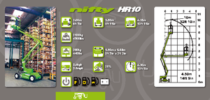 Plataformas articuladas de ruedas Niftylift HR 10