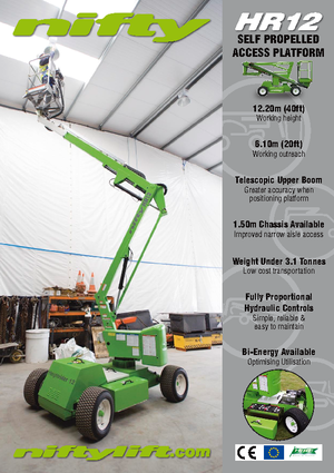 Plataformas articuladas de ruedas Niftylift HR 12