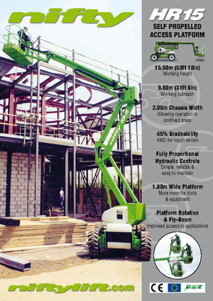 Plataformas articuladas de ruedas Niftylift HR 15