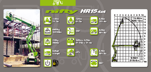 Plataformas articuladas de ruedas Niftylift HR 15