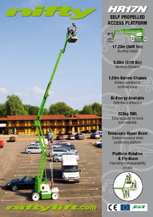 Plataformas articuladas de ruedas Niftylift HR 17 N