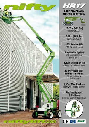 Plataformas articuladas de ruedas Niftylift HR 17
