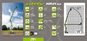 Plataformas articuladas de ruedas Niftylift HR 21