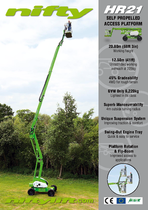 Plataformas articuladas de ruedas Niftylift HR 21
