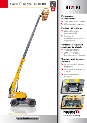 Plataformas telescópicas de ruedas Haulotte HT21 RT PRO
