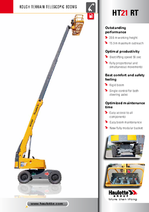Plataformas telescópicas de ruedas Haulotte HT21 RT PRO