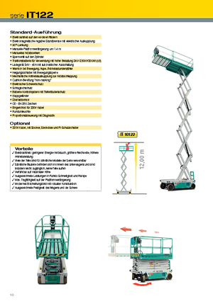 Plataformas de tijeras de ruedas Iteco IT 12122