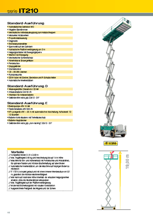 Plataformas de tijeras de ruedas Iteco IT 17210 D