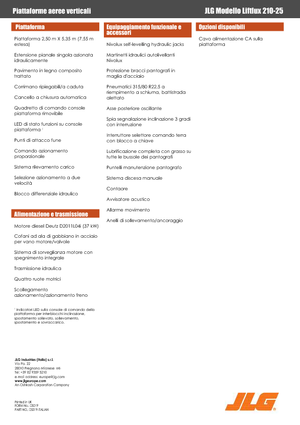 Plataformas de tijeras de ruedas JLG Liftlux 210-25