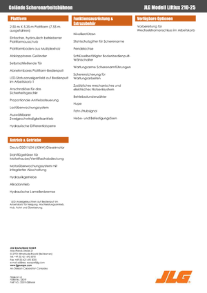 Plataformas de tijeras de ruedas JLG Liftlux 210-25