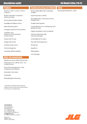 Plataformas de tijeras de ruedas JLG Liftlux 210-25